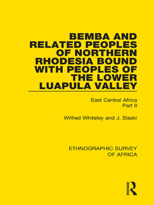 cover image of Bemba and Related Peoples of Northern Rhodesia bound with Peoples of the Lower Luapula Valley